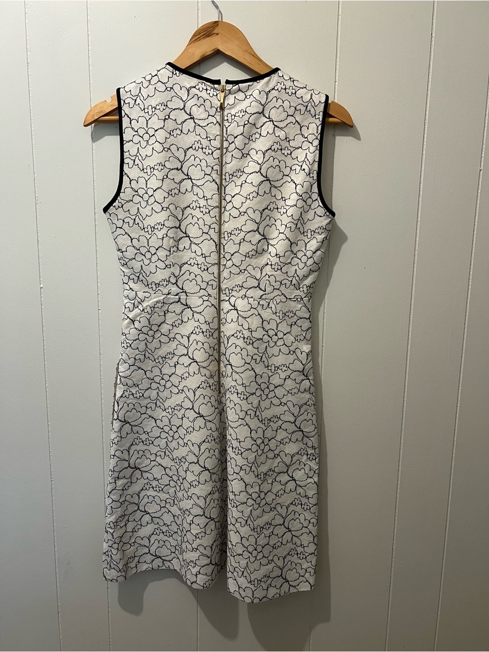 Kate Spade New York Blakely Floral Linen Blend Dress Size 4 Cream Black A-Line - Picture 7 of 9